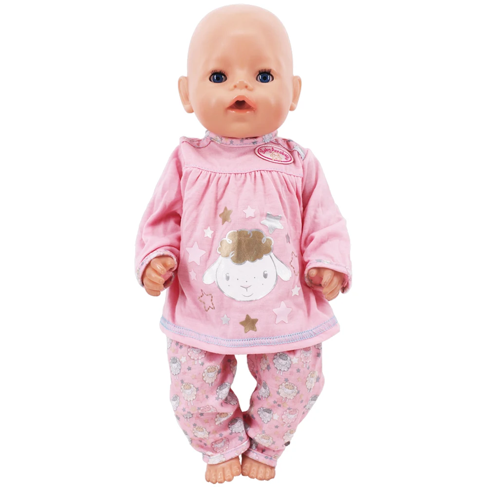 New Pink Doll Clothes,43Cm Reborn Doll 18 Inch Doll Accessories,Mini Bow Dress Pajamas DIY Toy Gift,Our Generation