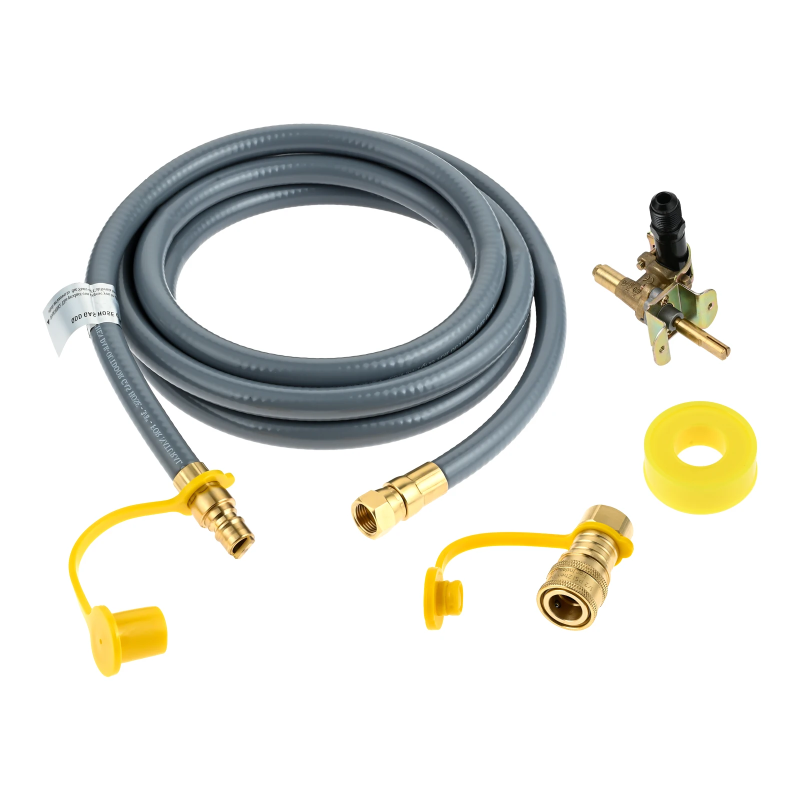 10 FT Natural Gas Hose 3/8" Male Quick Disconnect Plug x 3/8" Female Flare to Convert Natural Gas to Connecting Outdoor Firepit