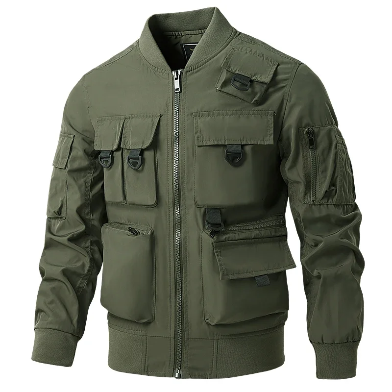 

Ueteey 2023 High Quality Military Men Jackets Tactical Waterproof Windproof Wear Resistant Multi Pocket Hiking Fishing Male Coat