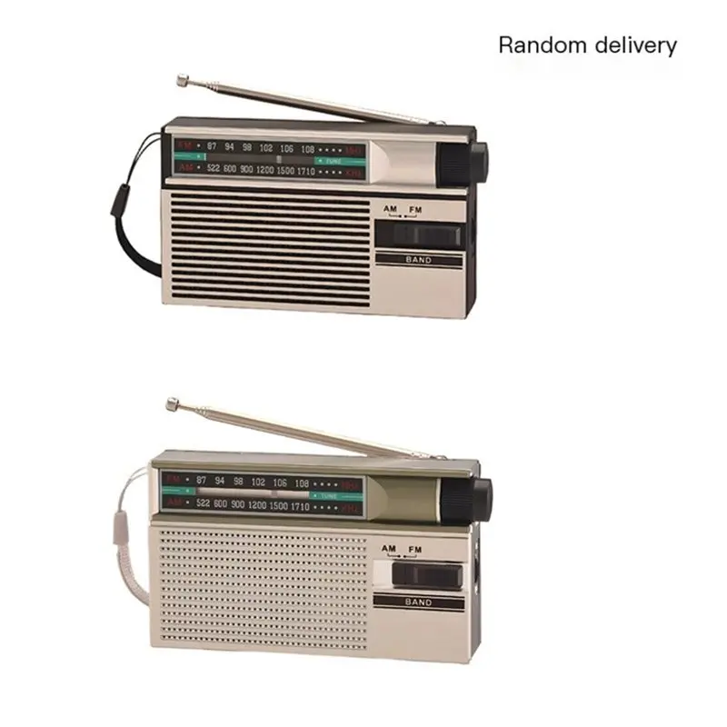 CJSD-FM 라디오 실내/실외 비상용 3.5mm 헤드폰 잭이 있는 휴대용 AM/FM 미니어처 라디오