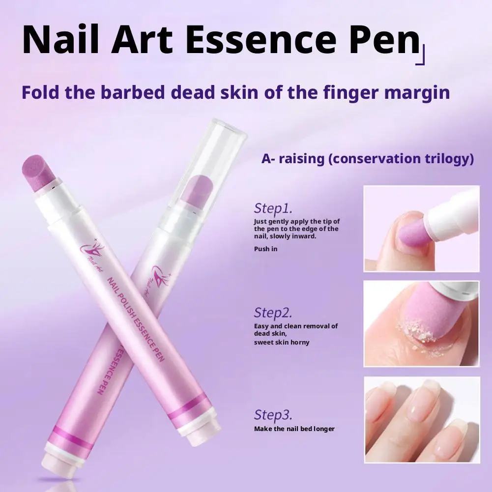 3-in-1 Nail Care Pen with Cuticle Remover, Buffer, and Nourishing Oil