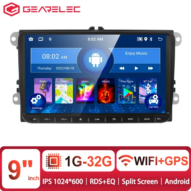 راديو 2 Din يعمل بنظام أندرويد للسيارة مزود بنظام تحديد المواقع وواي فاي مشغل الوسائط المتعددة