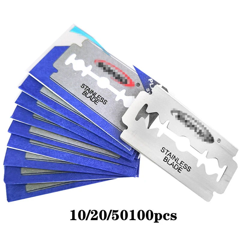 10/20/50/100pcs Doublesided Razor Blade Stainless Steel Razor Blades