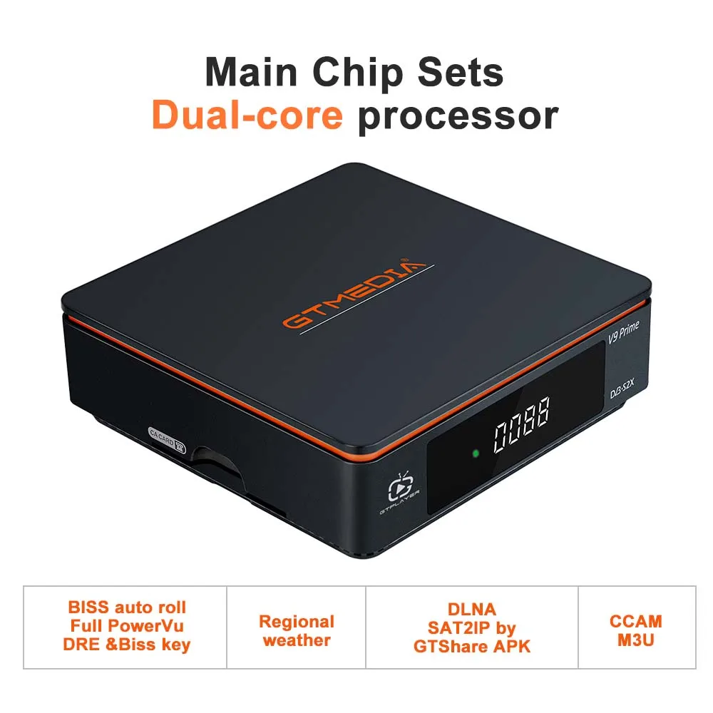 GTMEDIA V9 Prime Satellite Receiver DVB-S/S2/S2X HEVC main10, AVS+