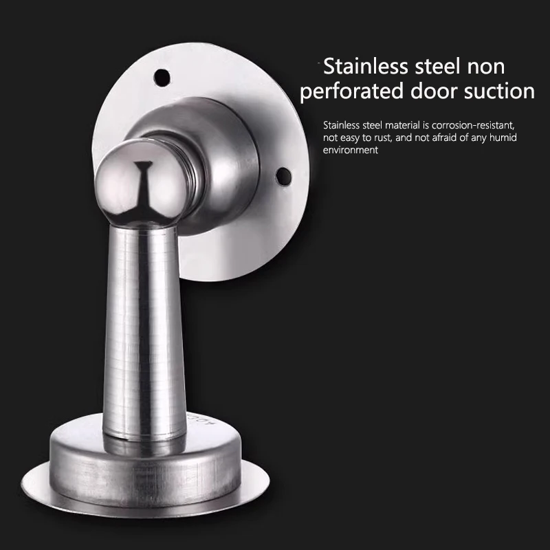 Mandodle Stainless Steel Magnetic Doorstop Non-Punch Wind-Proof Door Stopper Wall Mounted Floor Mounted Door Holder Hardwar door stopper,magnetic door stopper