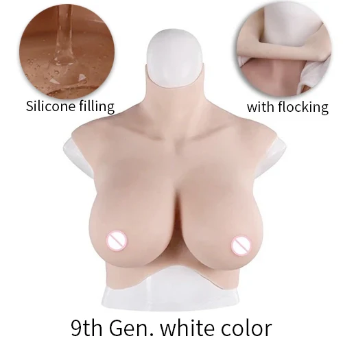 Faux Seins En Silicone Goutte D'Eau - Pour Cosplay/Déguisement - Taille B à G - Couleur Beige