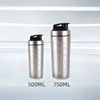 500/750ml Stainless Steel Protein Powder Shaker Bottle Leak Proof Water Bottle for Gym Fitness Sport Whey Shakes Cup 6