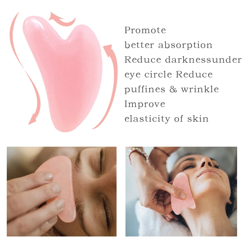 Facial Massager Facial Massager Double Head Roller Beauty Stick Heart Shaped Scraping Tablets for Full Body Massage Tools
