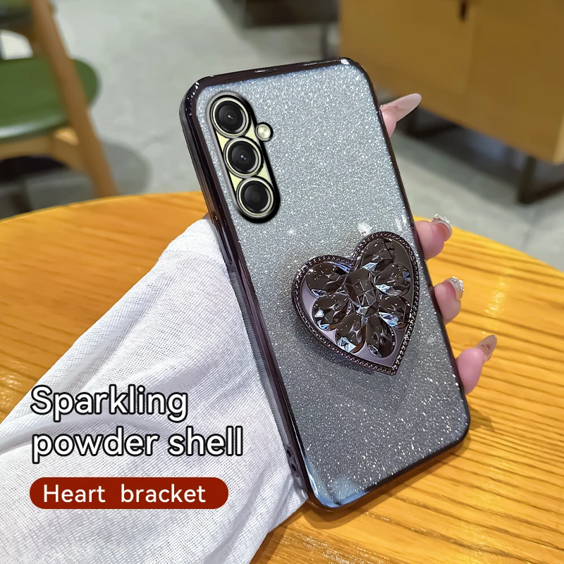 Gradient Glitter Plating Silicone Soft Back Cover