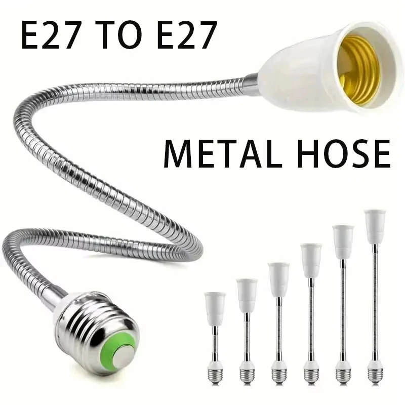 Lamp Bulb Holder E27 to E27 Socket Extender Rotating Base 12/15/20/30/35/40/50cm Converter