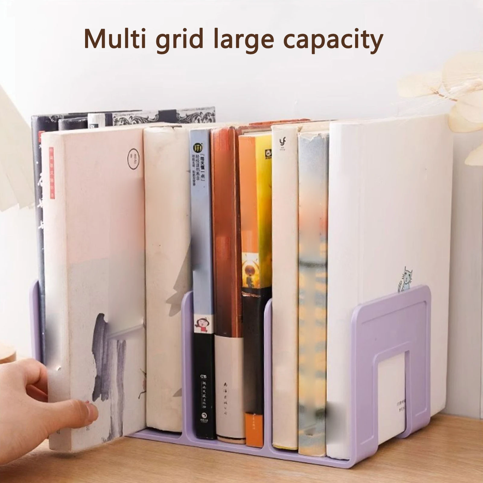 Clear Bag Storage Shelf Divider Acrylic Closet Finishing Divider Purse Handbag Storage Rack Handbag Books Organizer 4 Grids 2