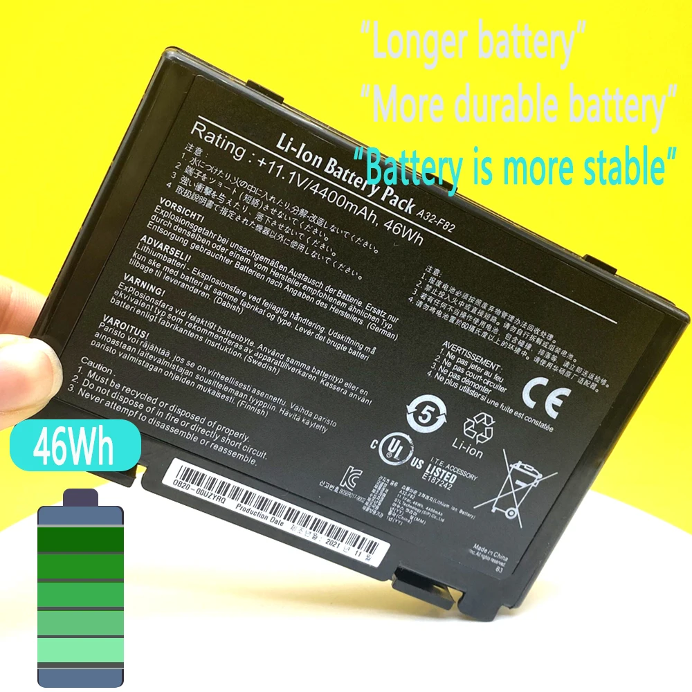 Bateria do Portátil para Asus A32-f82 A32-f52 A32-f82 A32 F82 K50 K50ij F52 K51 K40 K40in K50ab K50ij K50id K50in K60 K61 K70 - Imagem 4