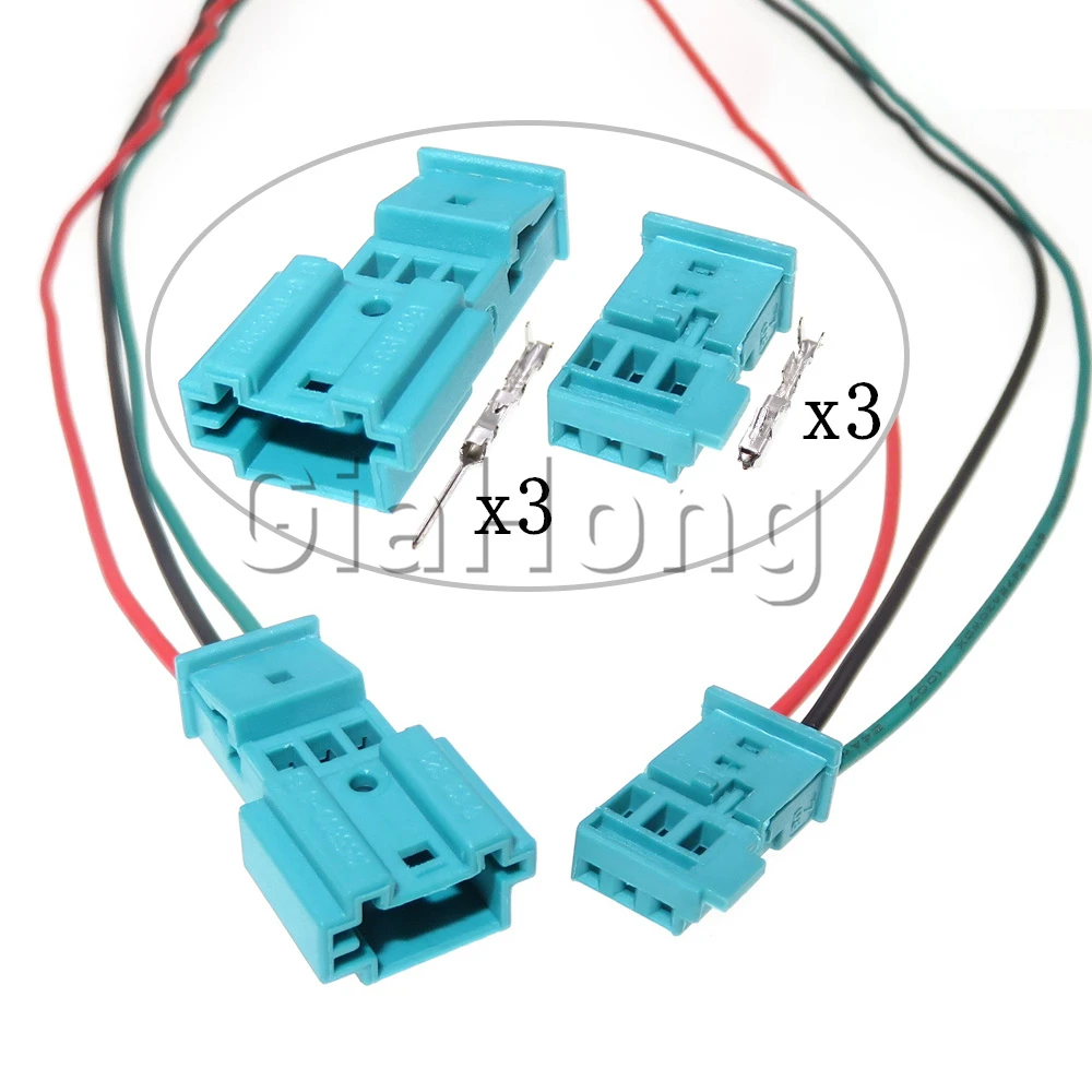 1 Set 3 Ways Automobile Tweeter Cable Adapter 1355600-9 1-1718346-1 Car Unsealed Connector Auto Wiring Terminal Socket