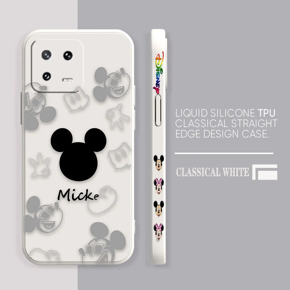 thumbnail image 1 of Phone Case For Xiaomi POCO F3 F4 F5 M2 M3 M4 M5 X2 X3 X4 X5 GT Pro 5G Capa Liquid Silicone Case Anime Cute Mickey Minnie Mouse, 1 of 5