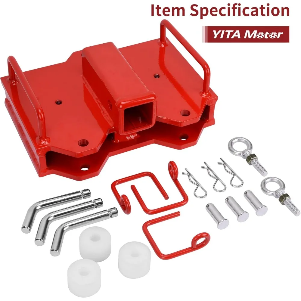 2'' Forklift Trailer Hitch Receiver,6500lbs Towing Capacity Forklift Tow Hitch Attachment Adapter for 2'' Class III & IV Inserts 6