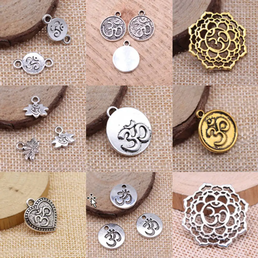 

Om Symbol Charms For Jewelry Making DIY Pendants For Gift Bulk