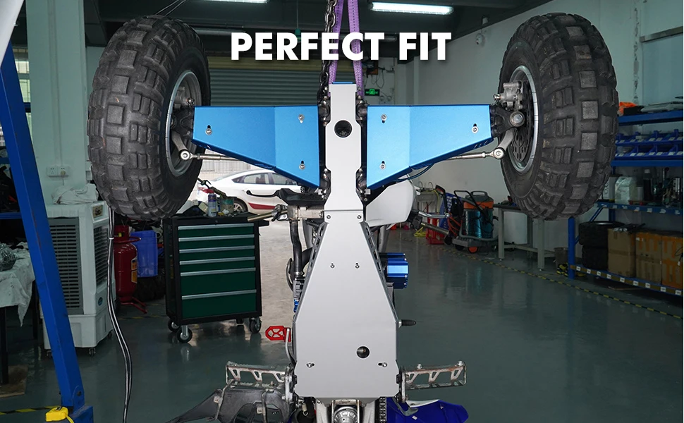 NICECNC Aluminium-Vollchassis-Schutzplatte für Yamaha YFZ 450R 2009-2024 ATV, Schwingarm-Unterfahrschutz für Yamaha YFZ450R – Detail 4