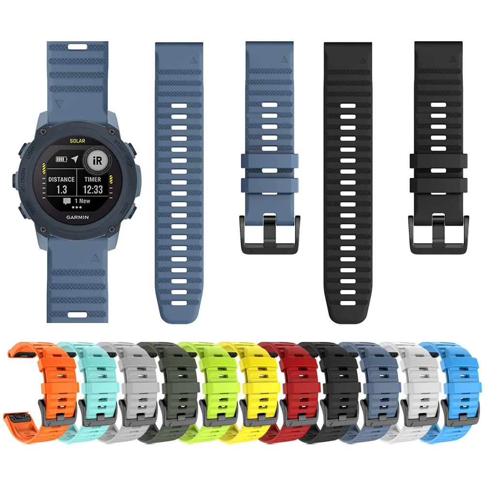 Cinturino In Silicone Quickfit 22 Per Garmin Descente G1 Solar/Bangle/Instinto 2/Forerunner 945 745/Marq/Fenix 5 Plus Cinturino Cinturino