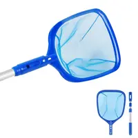 ตาข่ายพายสระว่ายน้ํา - เสายืดไสลด์ 3 ส่วนตาข่ายละเอียด ตาข่ายน้ําลึก ทําความสะอาดใบไม้และตาข่ายบ่อเศษซาก 2