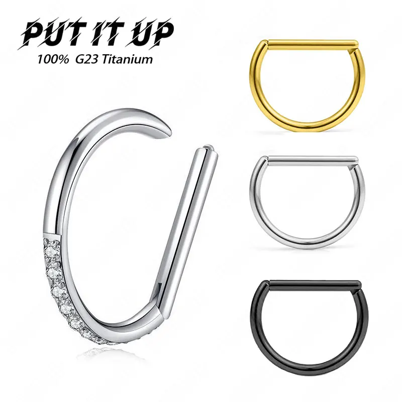 G23 Titanium Nose Piercing Titanium Ring Piercing G23 G23 Titanium Segment Ring Piercing