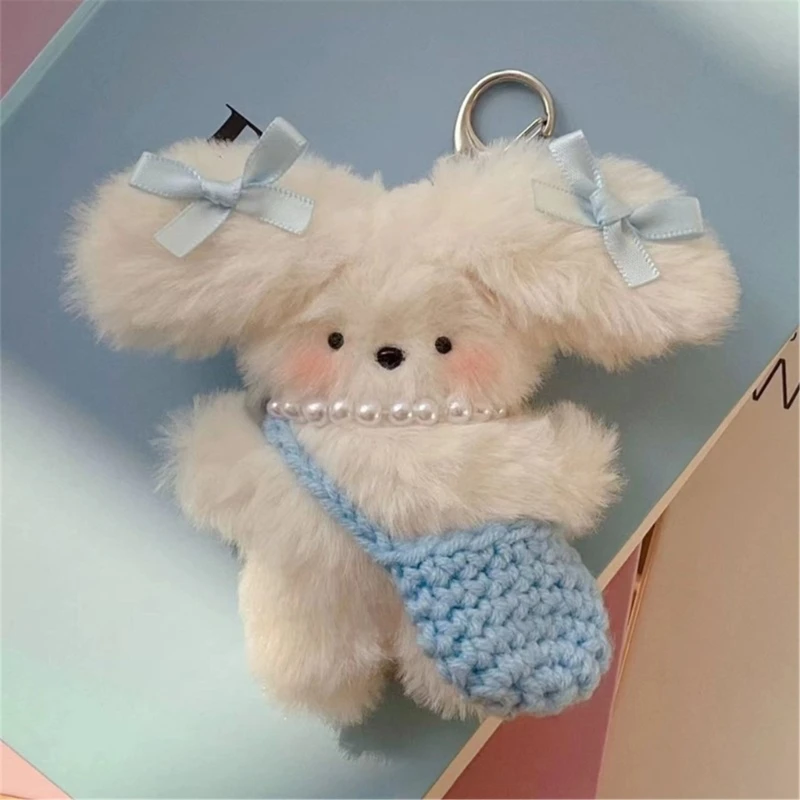 2023 New Bowknot Dog Keychain Bag Charm Lovely and Fashionable Accessory for Women