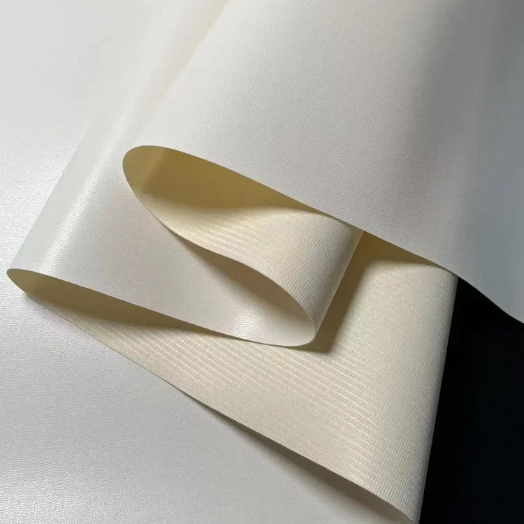 Large Needle Knit Base White PV Leather Artificial Skin For Stationery Box Bag Wine Box Packaging Human Made