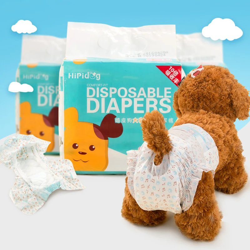 10PCS/pack Super Absorption Physiological Pants Dog Diapers For Dogs Pet Female Dog Cat Disposable Leakproof Nappies Puppy pet diapers dog diapers dog nappies