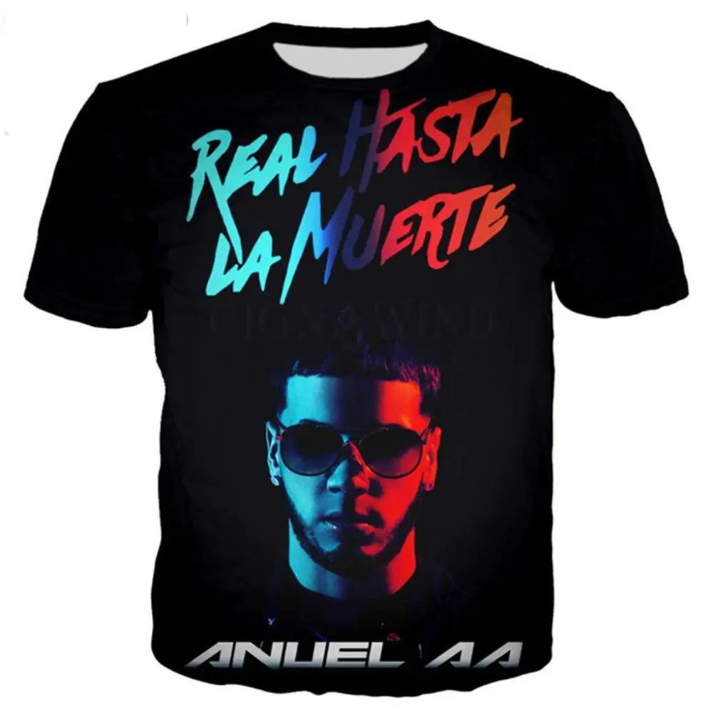 

2023 Rapper FREE ANUEL AA T Shirts Men Women 3D ANUEL AA Printed Novelty Fashion T-shirt Hip Hop Streetwear Casual Summer Tops