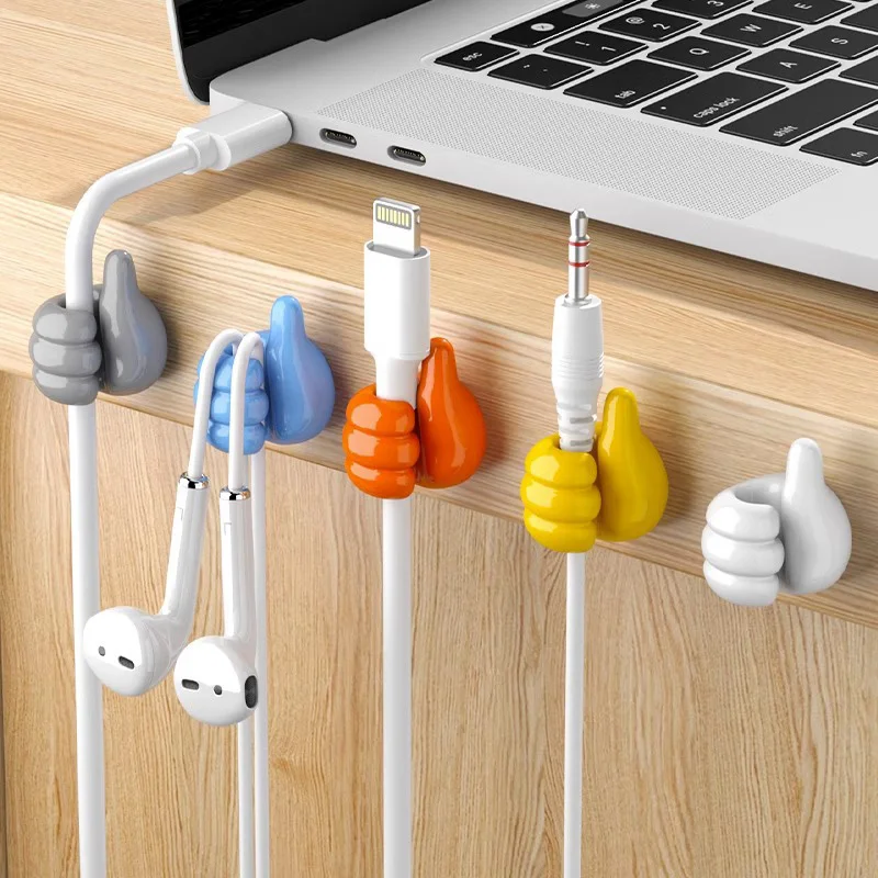 Hand-shaped Rubber Holder Glasses Cable Power Cord Charging Line Self Adhesive Mini Hook Car Storag Organizer Gadget 10pcs rubber glasses holder