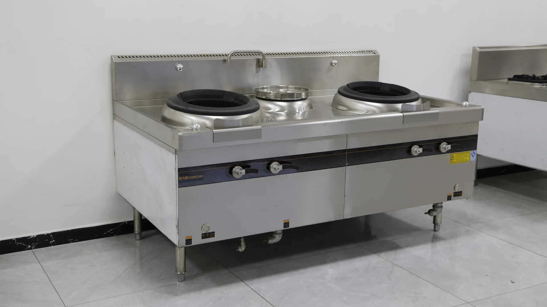 Factory Direct Sale Stainless Steel Kitchen Equipment Chinese Wok 2 Burner For Commercial Cooking Gas Stove 5