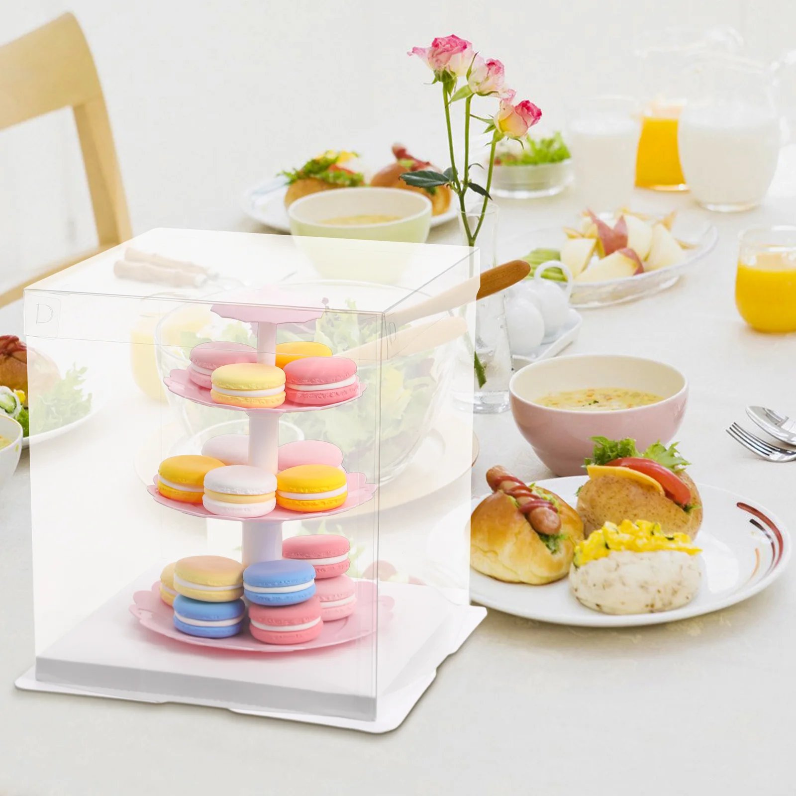 

Birthday Cake Packaging Boxes Gift Packaging Boxes Baking Cake Wrapping Boxes Clear Transparent Boxes Without Ribbons