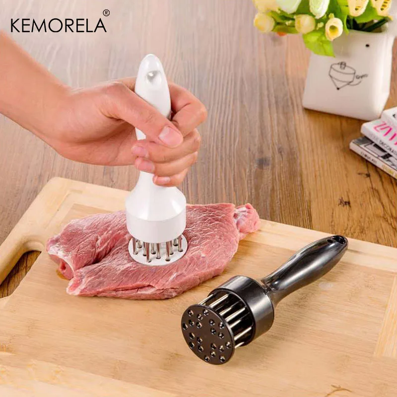 KEMORELA Stainless Steel Meat Tenderizer Needle for Steak Pork Chops Kitchen Gadget Household Food Hammer Tool