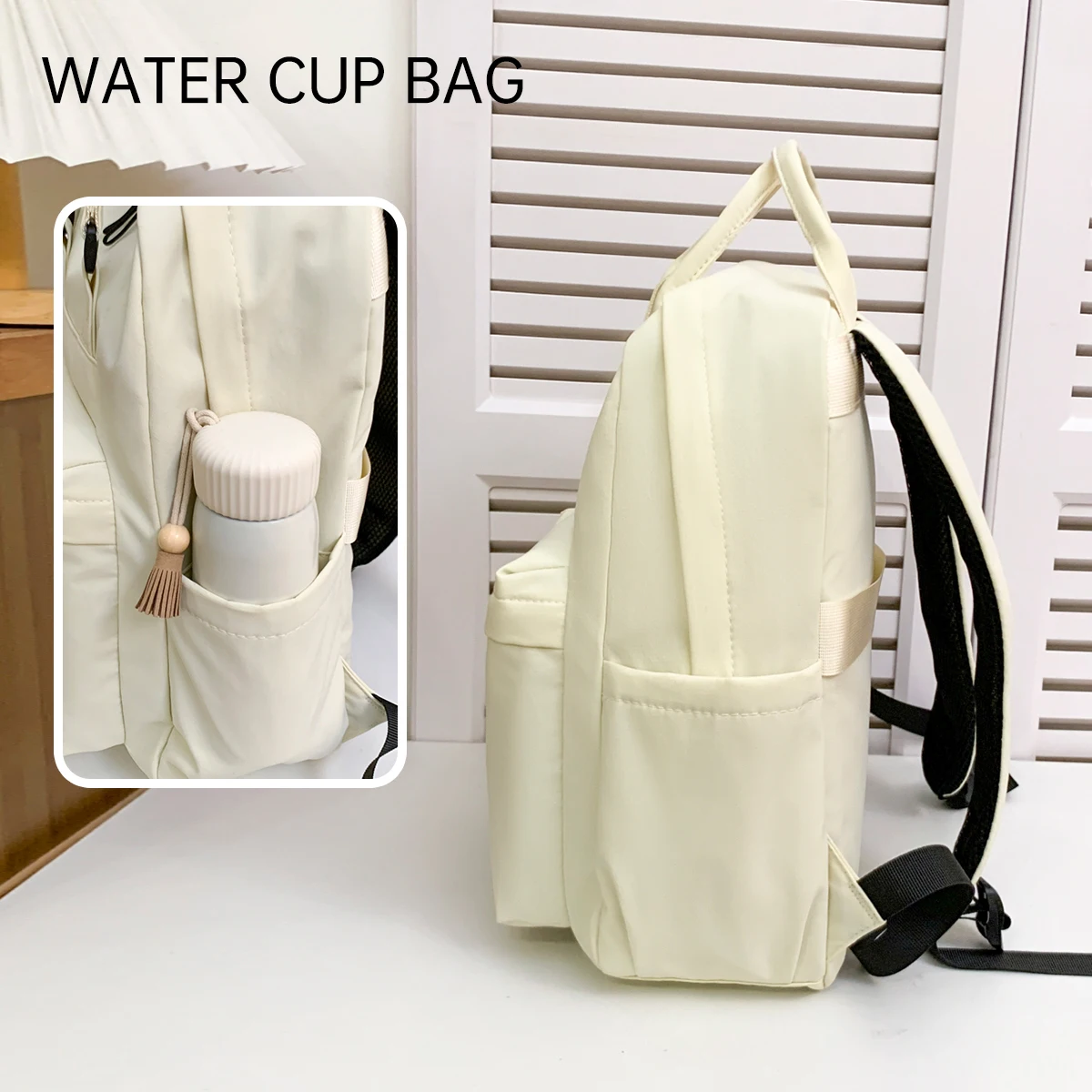 Women's New Versatile Canvas Backpack, Lightweight Commuter Travel Backpack, Large Capacity Student School Bag, Women's Bag for Work and Childcare