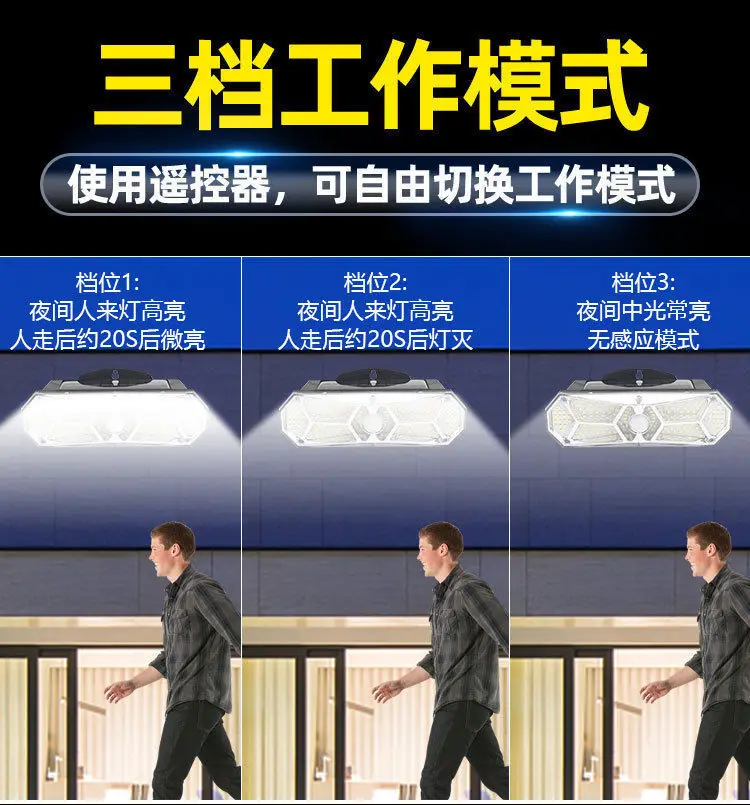 Description Picture 5 of itemSolar Lights Outdoor LED Lighting Solar Wall Light 3 Modes Adjustable Lights Garden Lights  Solar Garden Light Led