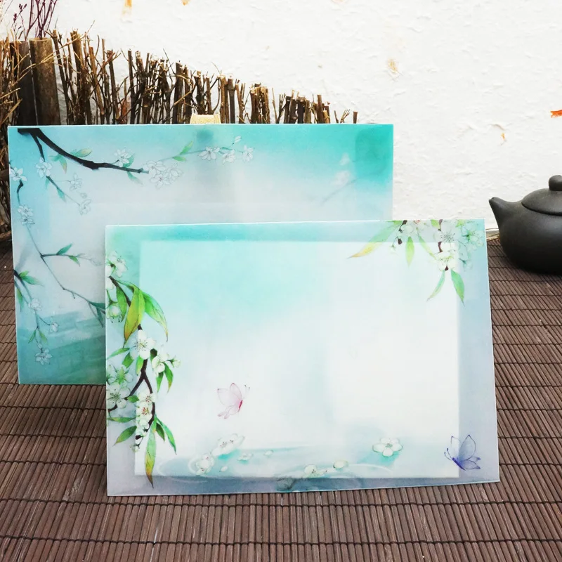 Tracing Paper Envelopes for Chinese Vintage Style Semitransparent Gift Packaging Storage Decorative Envelope 20pcs/pack