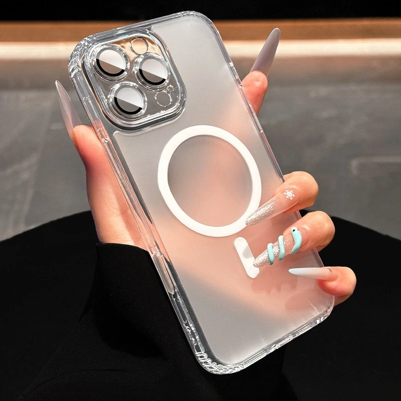 Translucent Clear Case with Camera Protector and Control Button