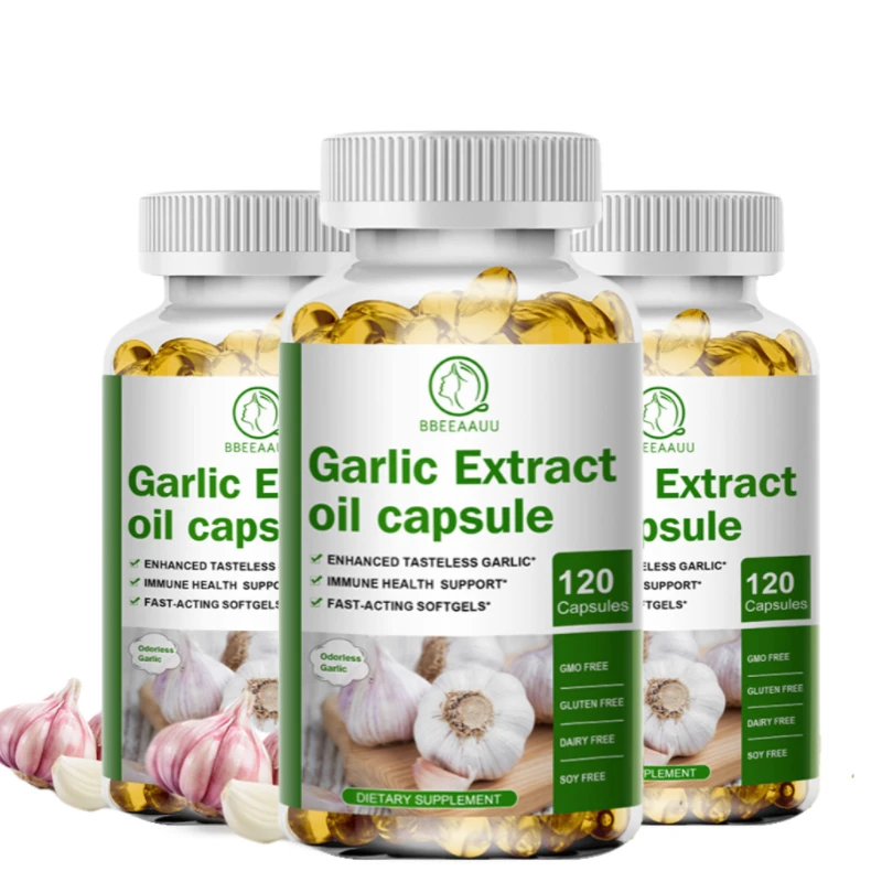 BBEEAAUU Garlic Extract Capsule Immune Skin and Heart Health Cholesterol level Healthy Dietary Supplement