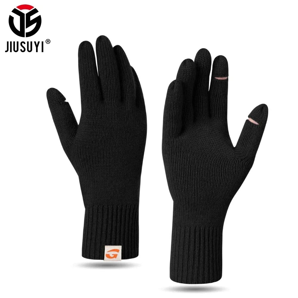 Winter Warm Gloves Touch Screen Sport Ski Cycling Running Camping Hiking Outdoor Snowboard Soft Windproof Wool Mittens Men Women