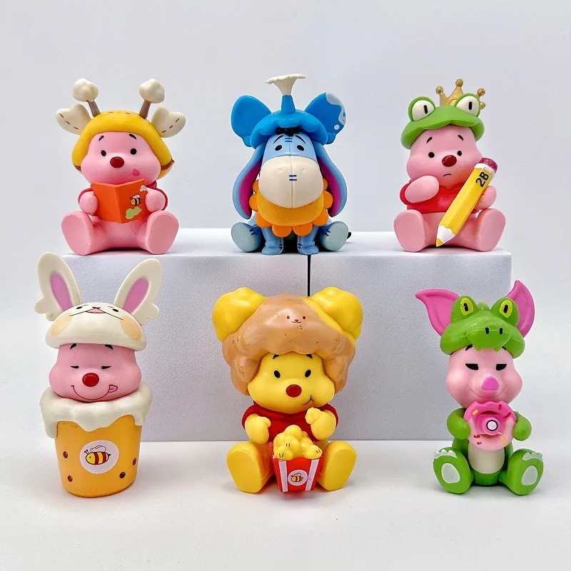 

Winnie The Pooh Gourmet Hand-made Toy Ornaments Piggy Pijie Tigger Twisted Egg Doll Doll Machine Model Decoration Tide Hand-made