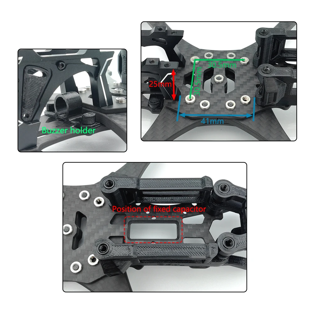 PhiSital Mark5 O4 Pro FPV Kit de cadre X/DC Vesion 5 pouces en Fiber de carbone quadrirotor Drone de course pour RC freestyle pièces de bricolage – Image 4