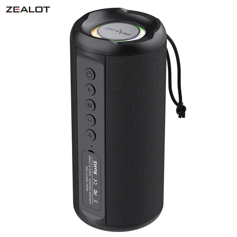 Altavoz Bluetooth Portátil Zealot S61 - 20W - Negro