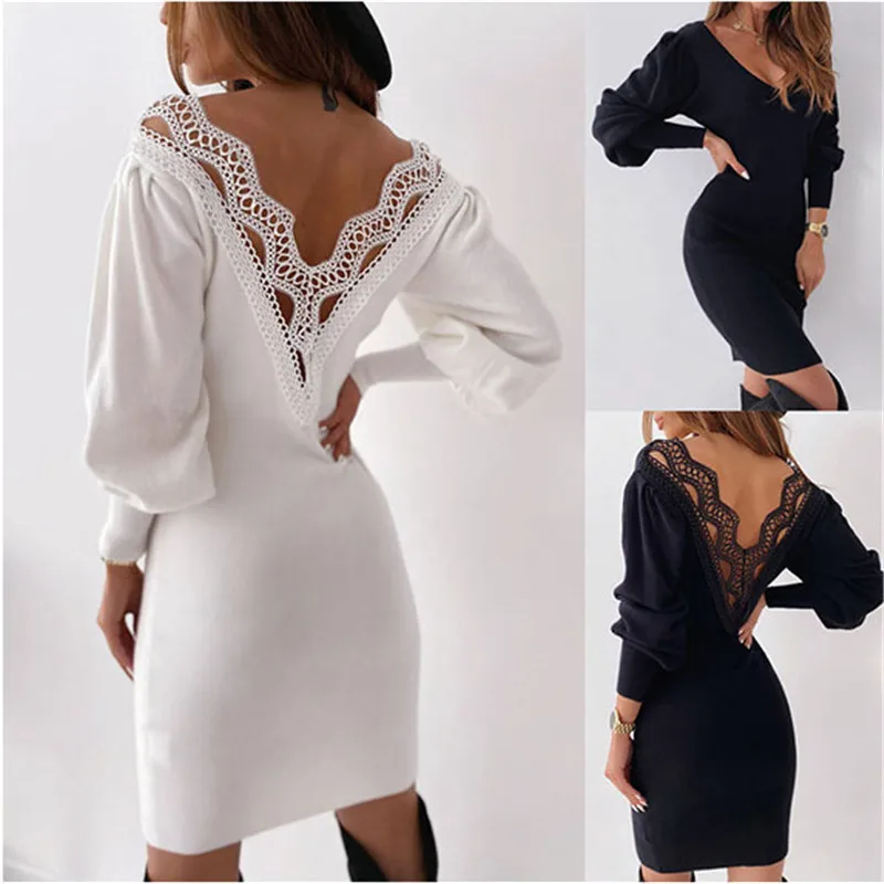 

Women Slim Vintage Ruffles Befree Dress LAZADA Sexy Lace Spring Summer Boho Casual Party Elegant Mini Dresses