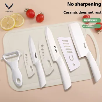 set di coltelli da cucina, utensili da cucina, coltello da frutta in ceramica, coltello piccolo per pelapatate per la casa, coltello da cucina, set di coltelli per alimenti per bambini 1
