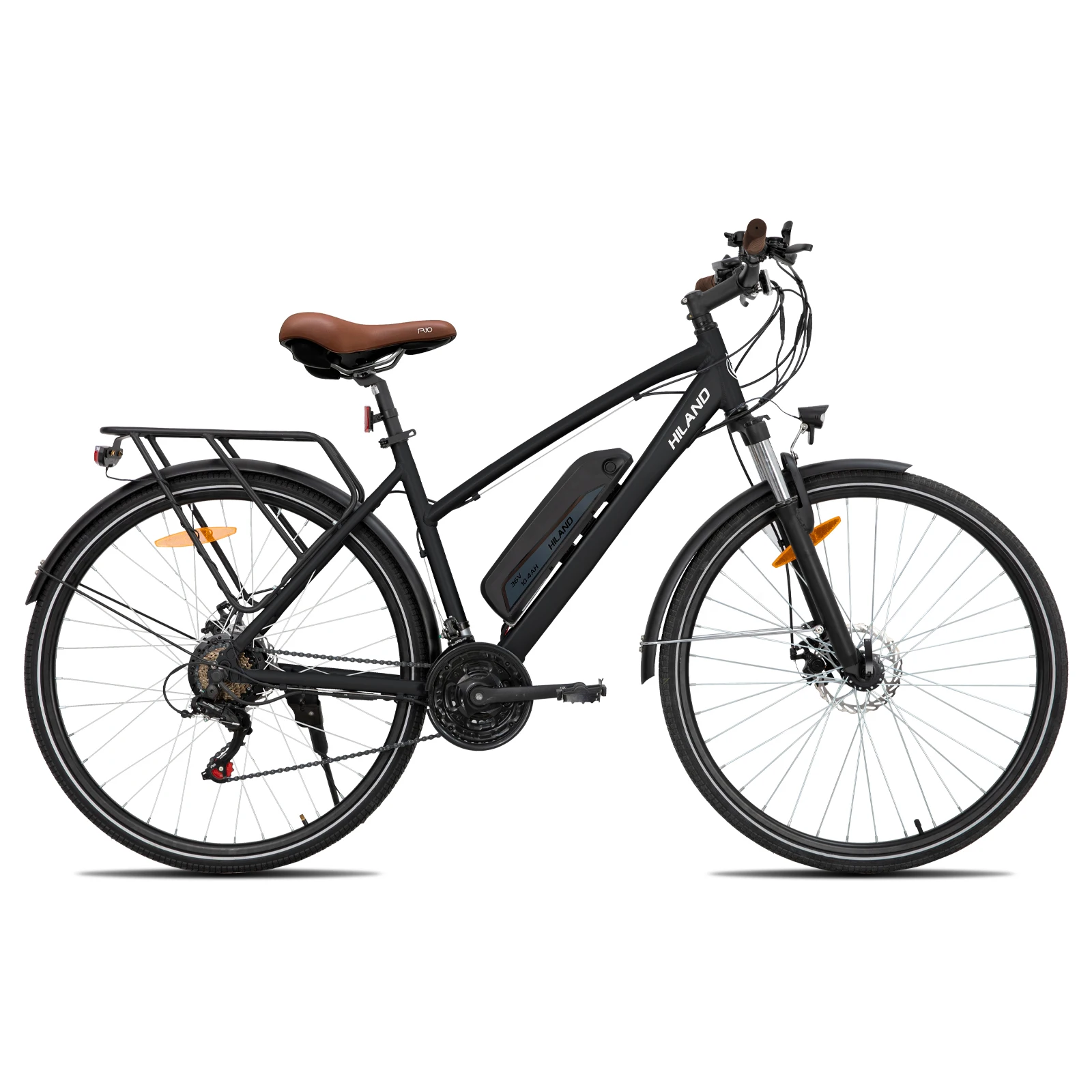 HILAND Bicicleta Eléctrica urbana, bici con cambio de marchas de 21  velocidades, 28 pulgadas, Motor BAFANG de 250W| | - AliExpress