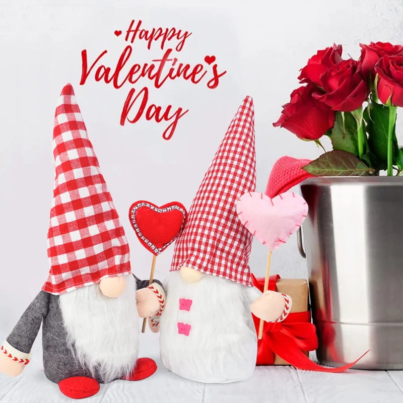 

Valentine's Day Faceless Gnome Plush Doll For Boyfriend Girlfriend Home Wedding Valentines Day Decorations Anniversary Gift