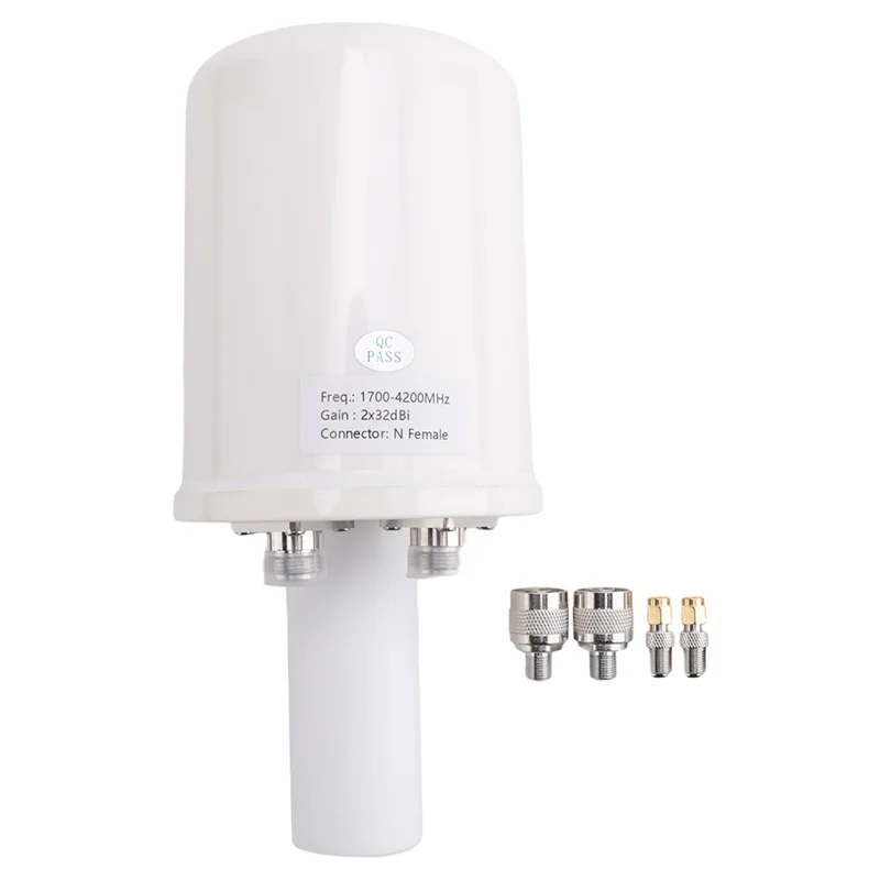 메쉬 이중 편파 5G 안테나 피드 혼 1700-4200Mhz Wifi 3G 4G 5G 포물선 접시 반사경 2X 32Dbi 전용 피드-A76U