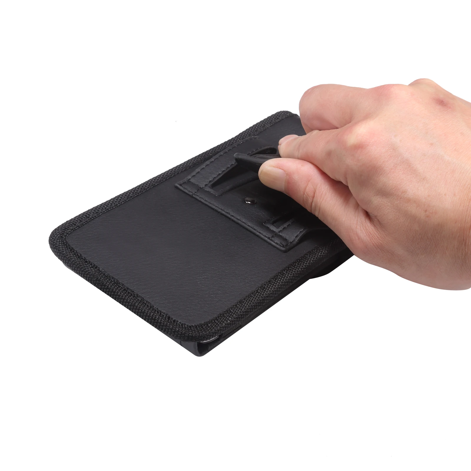 Nylon Leather Phone Belt Clip Case: Men's Waist Bag Holster Pouch