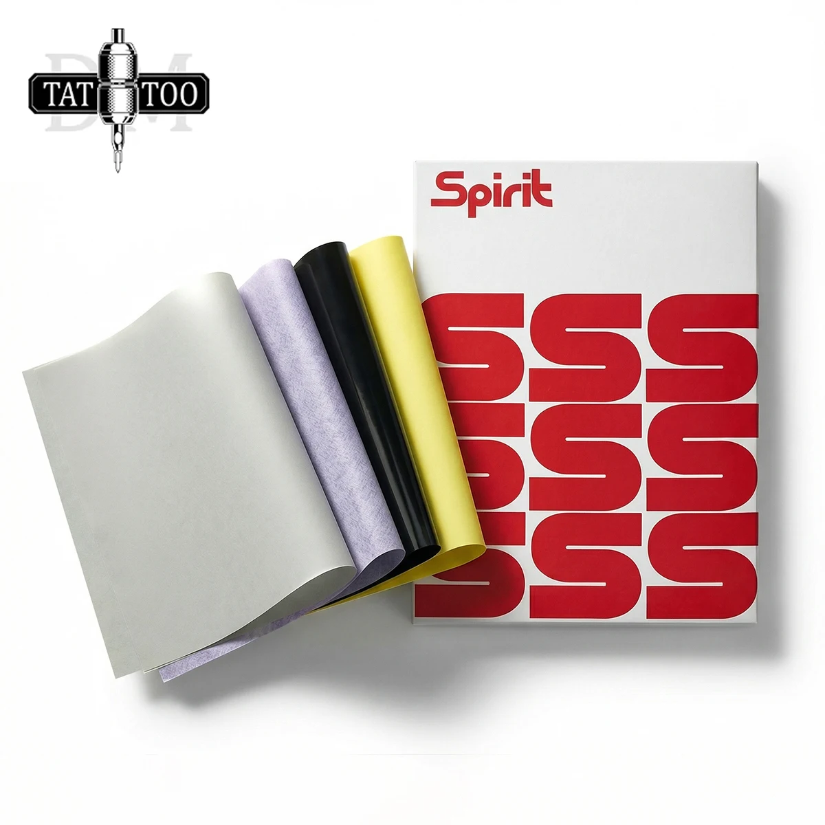 DM 100pcs 스피릿 문신 전사지 A4 사이즈 무료 핸드 열전사 스텐실 용지 문신 전사 기계 액세서리
