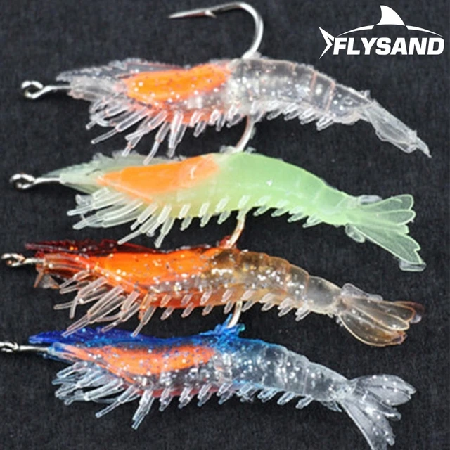 FLYSAND Hooks Shrimp Soft Lure Silicon Fishing Lures 6cm/3g Wobbler Fishing Artificial  Baits With Hooks