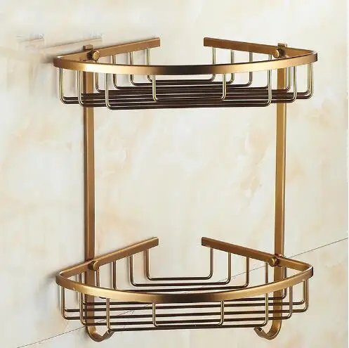 Vidric-Bath-Corner-Shelf-Antique-Bronze-Bathroom-Shower-Shelf-Shampoo ...
